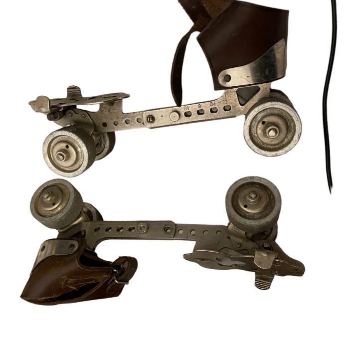 Boxed Pair of Antique Brampton Roller Skates with Keys. - Image 4 of 7