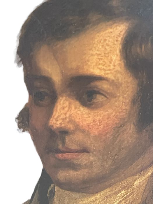 Antique Oil on Board Painting of Robert Burns Scottish Poet. - Image 4 of 11