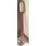 Antique Mahogany Stick Barometer WEST 83 Fleet Street London - 36 1/2" tall.