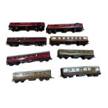 Lot of Vintage Hornby Carriages to include 2 Royal Mail examples.