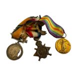 World War One Trio of Medals to 2.LIEUT. N.FYFE - GORDON HIGHLANDERS.