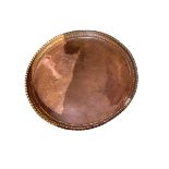Large Antique Copper Tray approx 26" diameter.