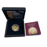 Boxed 2022 St George and the Dragon Gold Proof Double Sovereign.
