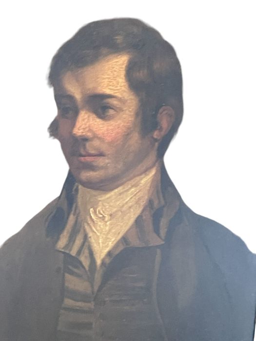 Antique Oil on Board Painting of Robert Burns Scottish Poet. - Image 5 of 11