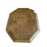 Vintage Robert Thompson Mouseman Octagonal Bread Board - 12" long x 9 7/8" wide.