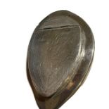 Antique Cowrie Shell Snuff -77mm x 48mm named to a Jean Gray 1827 with Thistle Decoration.