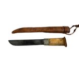 Vintage Sheathed J Marttiini Finnish Knife - 34cm long with a blade of 18.5cm long.