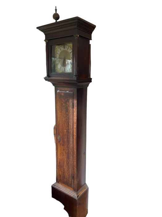 Antique Blackburn Oakham 30 hour Grandfather Clock approx 80" tall.