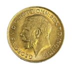 George V 1914 Half - Sovereign.