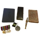 Lot of Miniature Medals-HLI Book-Miniature Soldiers Bibles etc.