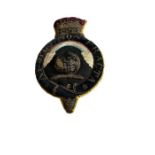 Antique AT SPES NON FRACTA Cloth Badge - 6" x 4 1/4".