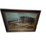 Antique J B Russell Fochabers Artist Oil Painting of Fish and Basket.