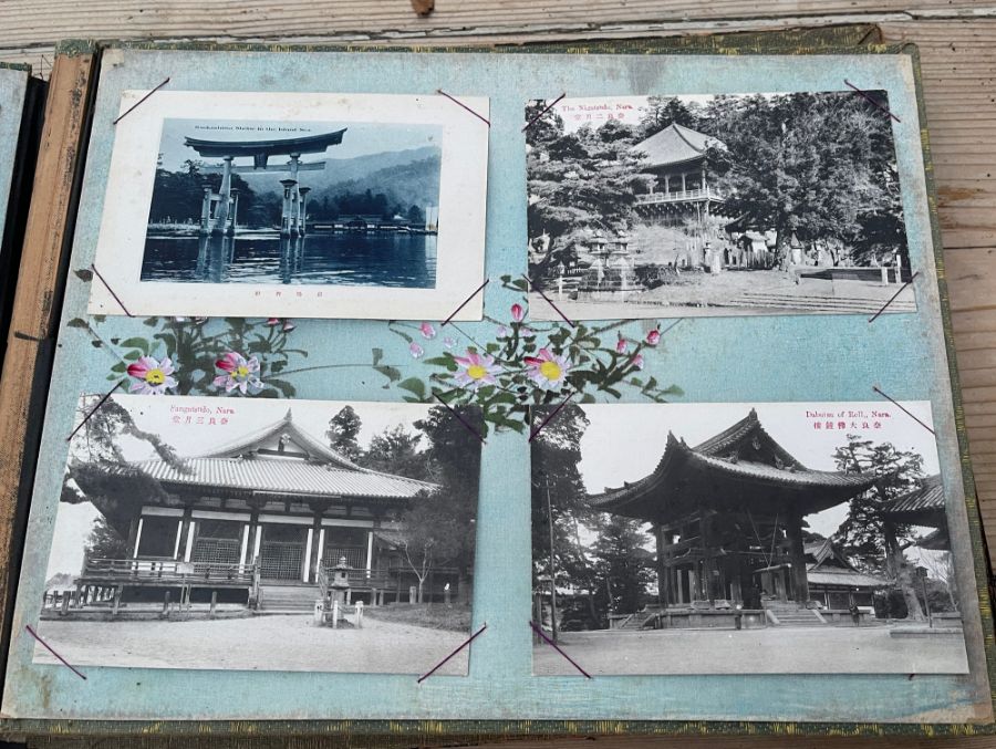 Vintage Album of 72 unposted Japanese Postcards. - Image 14 of 23