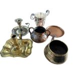 Lot of Various Metalware to include Brass Arabic Pot.