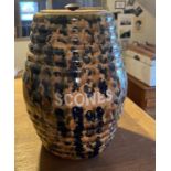 Scottish Pottery "Scones" Jar 12" tall and 9 1/2" at widest.