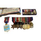 WW2 GR 1951 Group of 6 Medals to a Lt Cdr J A Gilchrist RNVR.