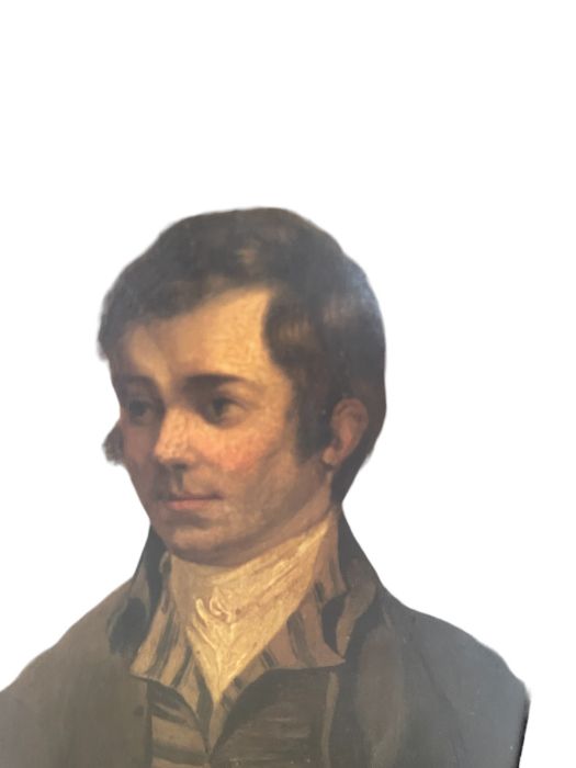 Antique Oil on Board Painting of Robert Burns Scottish Poet. - Image 2 of 11