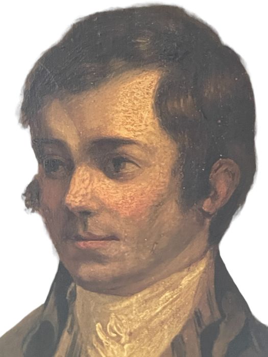 Antique Oil on Board Painting of Robert Burns Scottish Poet. - Image 6 of 11