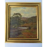 Alexander Kellock Brown Scottish Artist RSA Oil on Board - actual painting 22.2cm x 25.6cm.