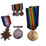 World War Trio of Medals and Miniatures to a Lt J S W Boyle Scottish Rifles.