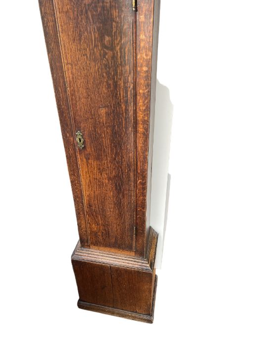 Antique Blackburn Oakham 30 hour Grandfather Clock approx 80" tall. - Image 7 of 10