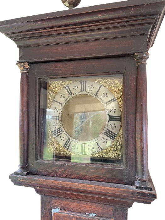 Antique Blackburn Oakham 30 hour Grandfather Clock approx 80" tall. - Image 4 of 10