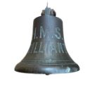 HMS BRILLIANT 5TH Rate Frigate launched 1814 Ships Bell - 18" tall - 14 1/2" diameter at ba