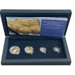 Boxed 2022 Her Majesty's Grace Platinum Jubilee Gold Sovereigh Prestige Set.