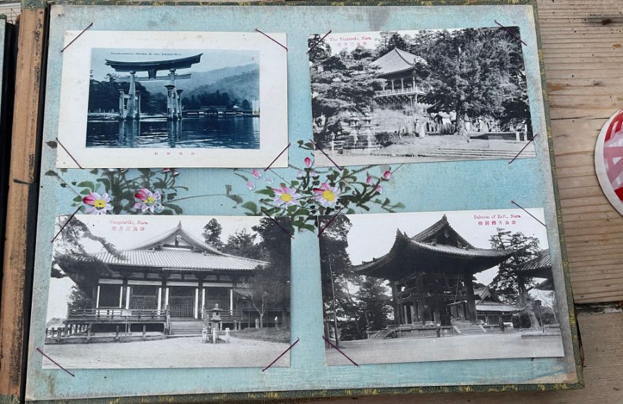 Vintage Album of 72 unposted Japanese Postcards. - Image 13 of 23