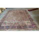 Vintage c1940s large Persian Silk Carpet - 4.25 metres x 3 metres.