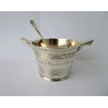 Antique Scottish Silver Luggie Bowl and Spoon Edinburgh 1923/4 Hamilton Inches - 263 grams.
