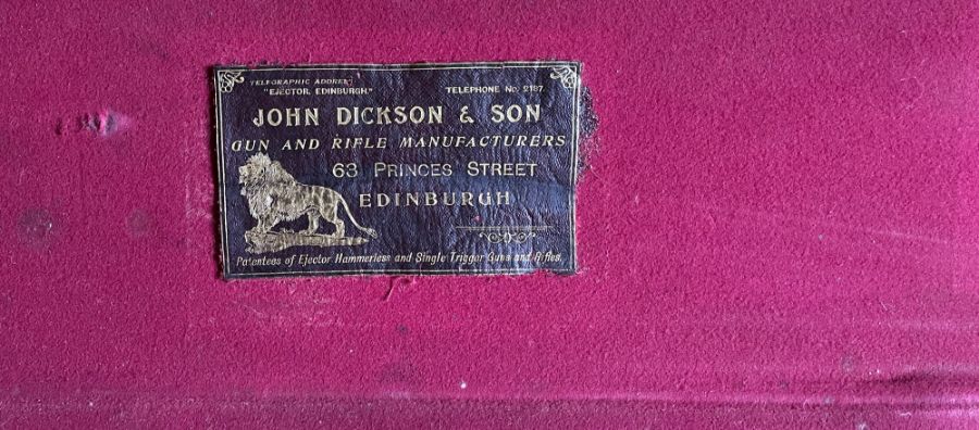 Antique John Dickson Gun Case - 30 3/4"x 9" x 3 1/4". - Image 6 of 11