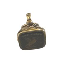 Antique Gold Seal (Dread God) - 23mm tall and base 15mm x 14mm - 4.8 grams.