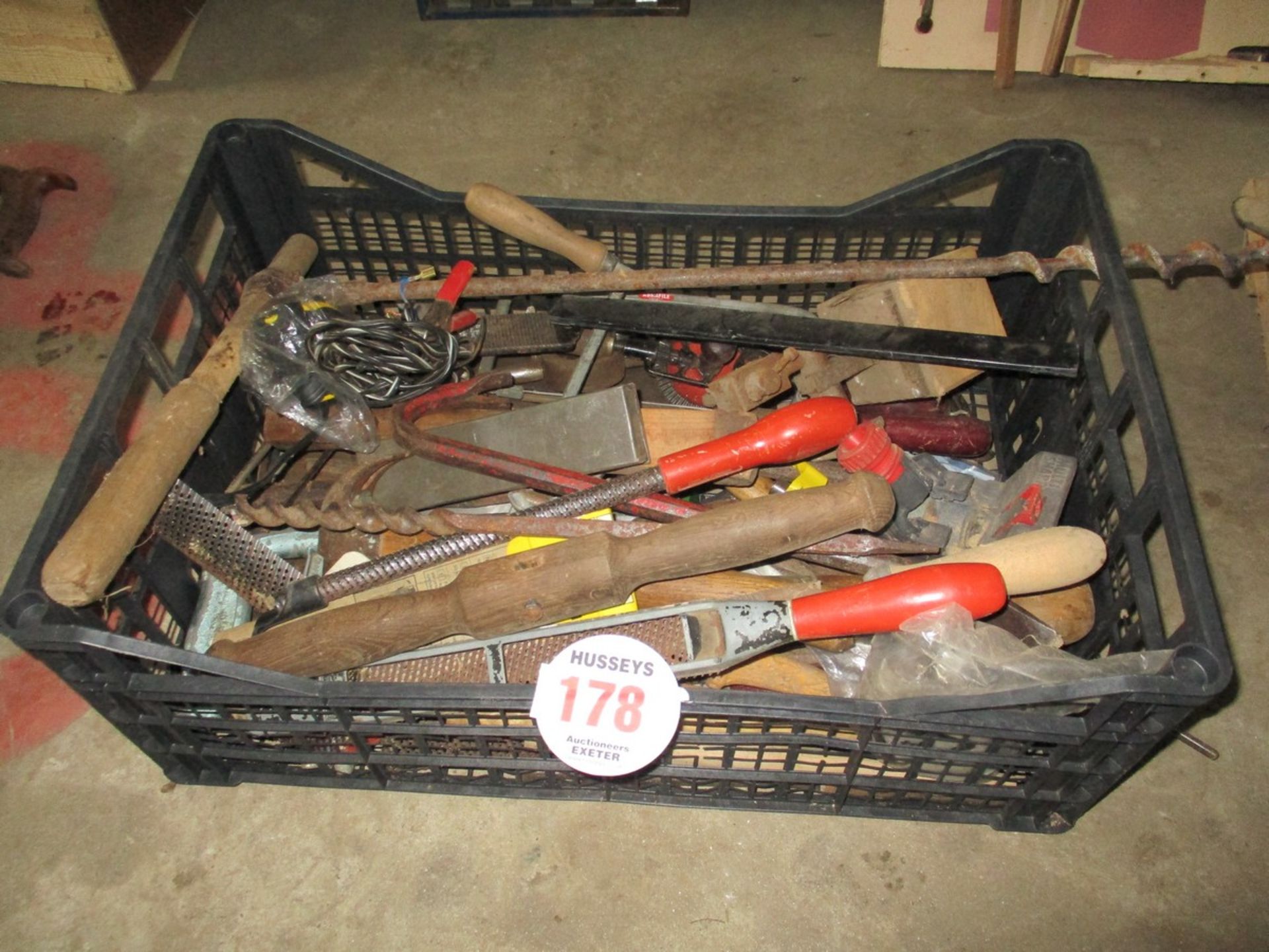 BOX OF WOOD WORKING TOOLS