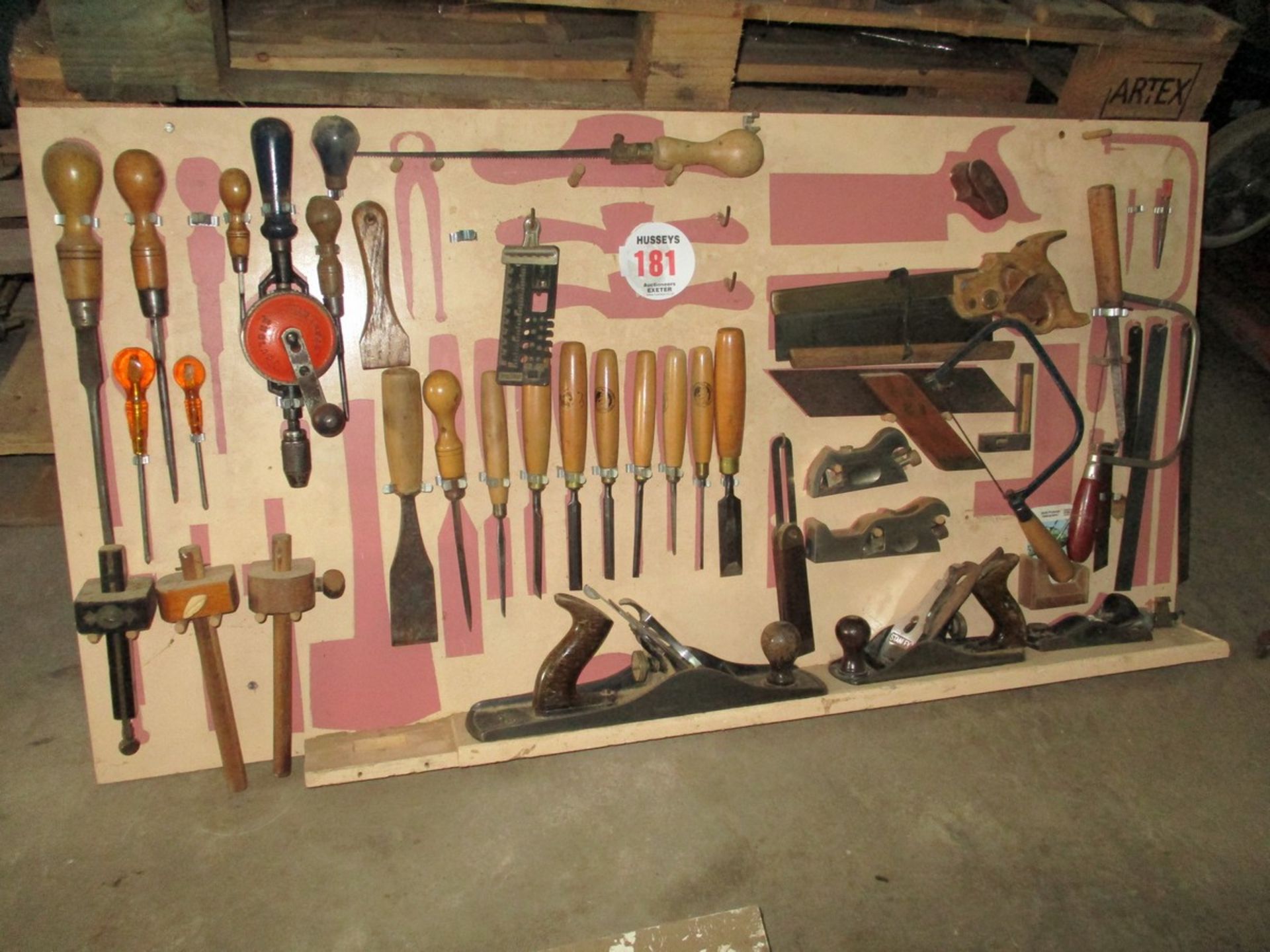 BOX OF WOOD WORKING TOOLS
