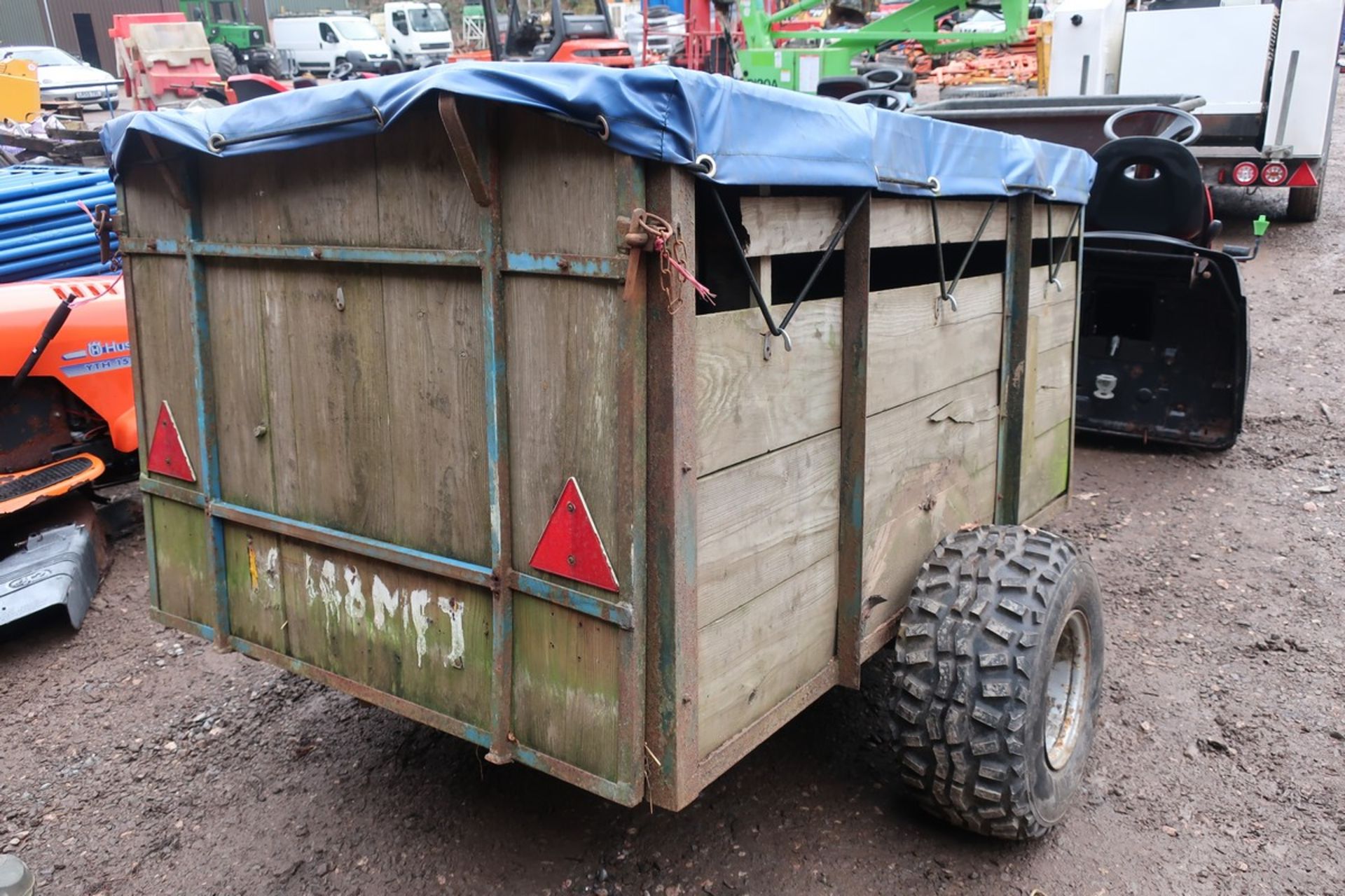 SINGLE AXLE LIVESTOCK TRAILER C.W COVER - Image 2 of 5