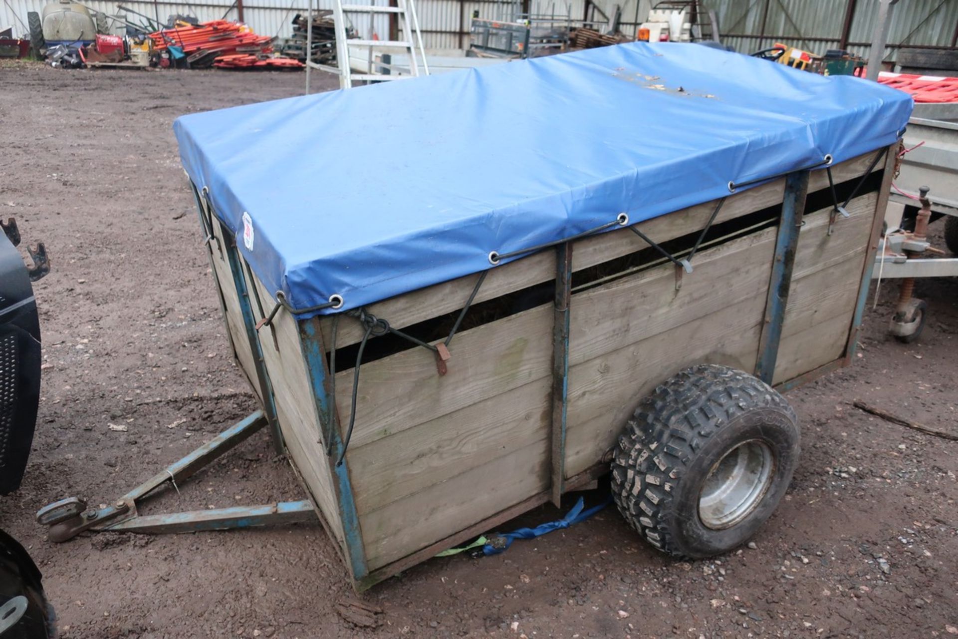 SINGLE AXLE LIVESTOCK TRAILER C.W COVER - Image 4 of 5