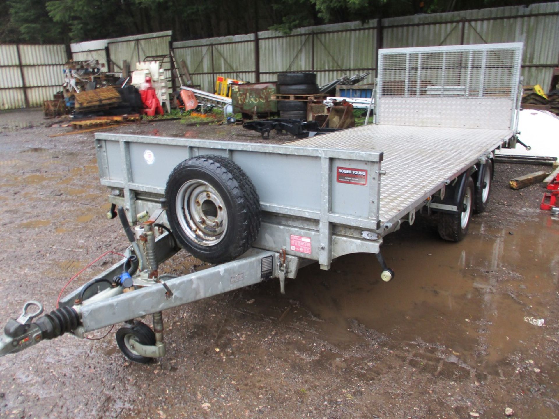 NUGENT TILT BED TRAILER BED SIZE APPROX 16FT X 6FT8