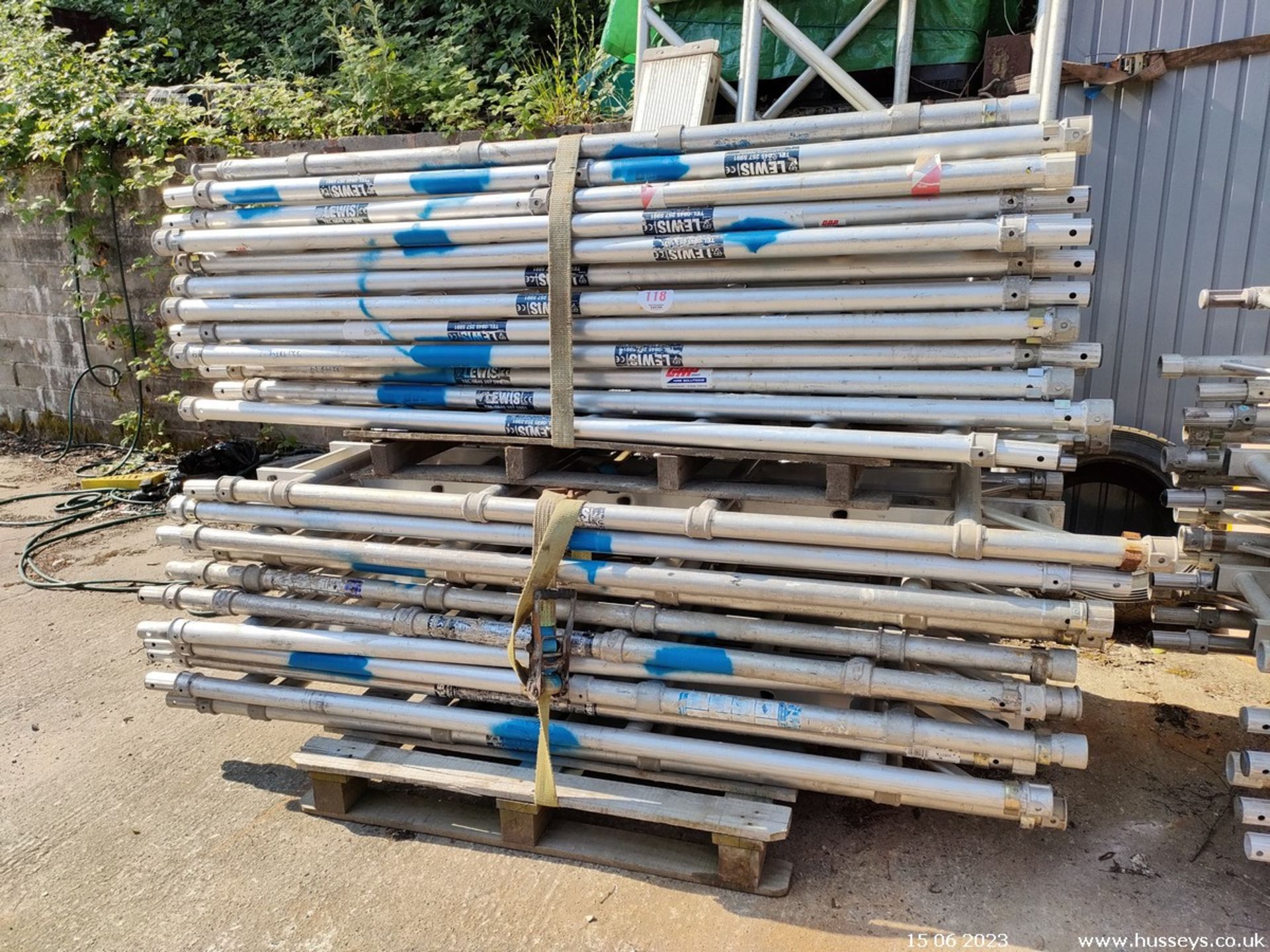2 PALLETS OF SCAFFOLD SECTIONS