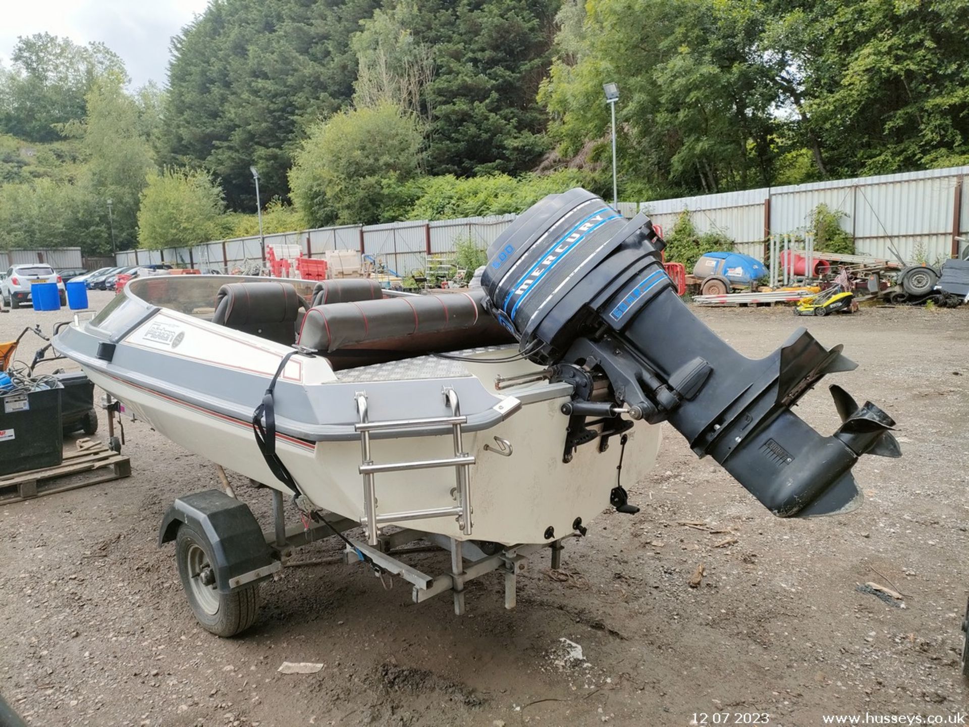 PICTON SPEEDBOAT MERCURY 500 OUTBOARD C.W TRAILER - Image 3 of 8