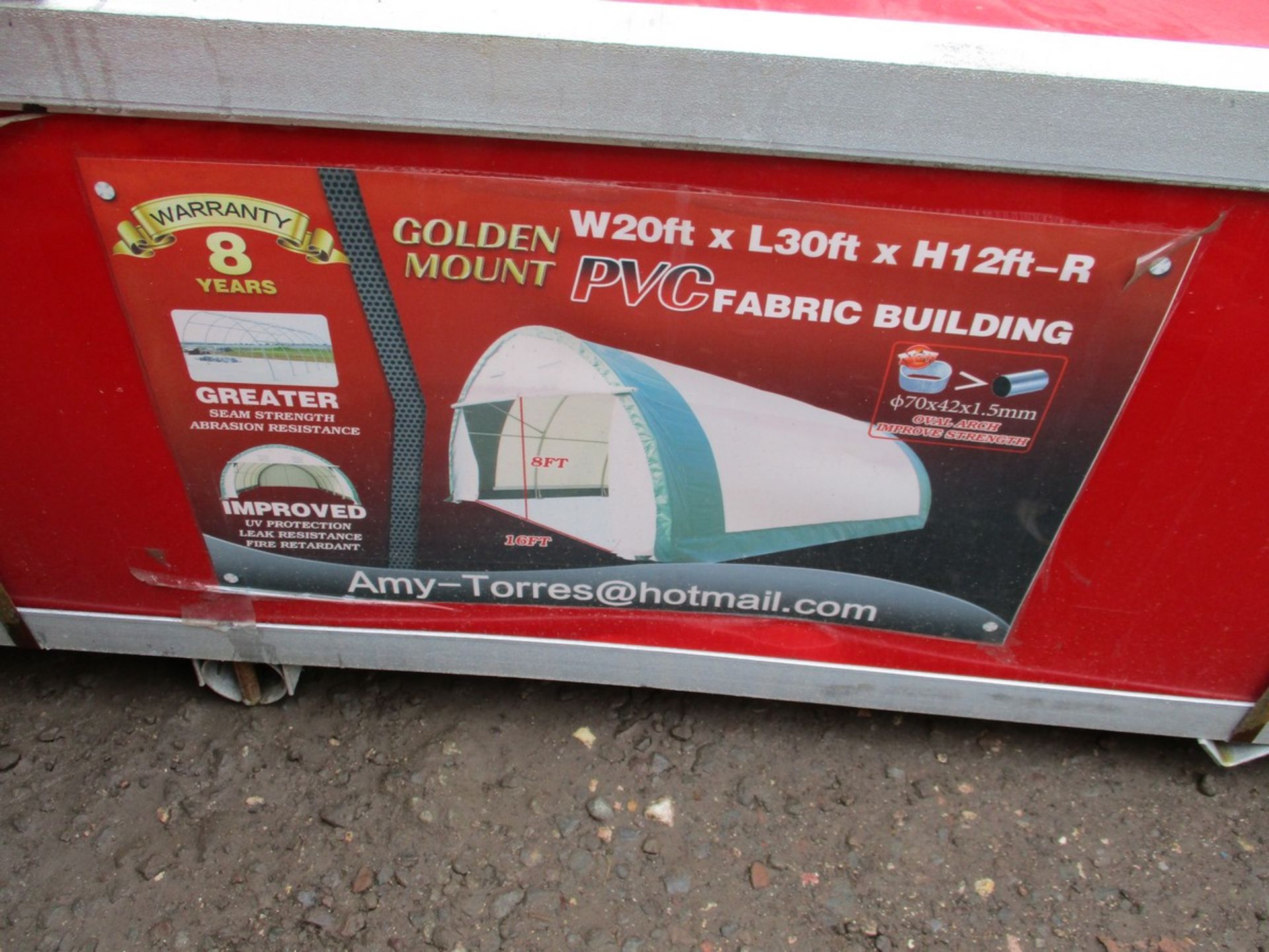 PVC FABRIC BUILDING 20FTX30FT HEIGHT 12FT - Image 3 of 6