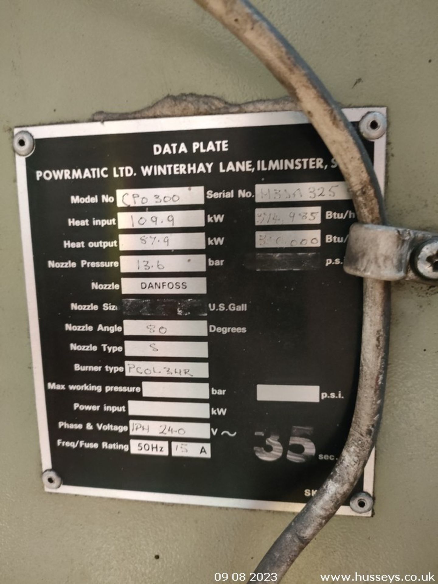 POWRMATIC CPO300 WORKSHOP HEATER C.W FLUES - Image 6 of 6