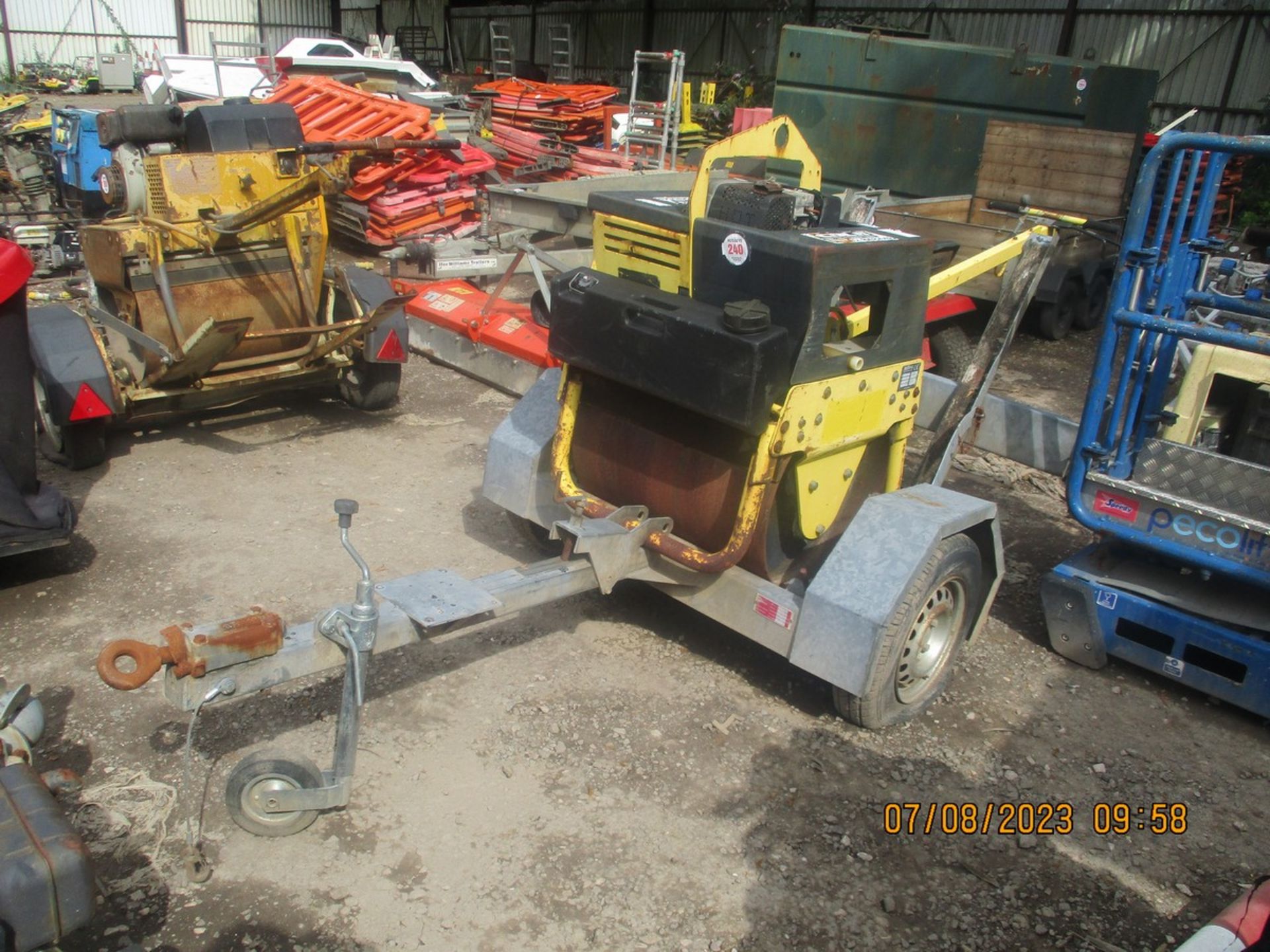 BOMAG PEDESTRIAN ROLLER C.W TRAILER