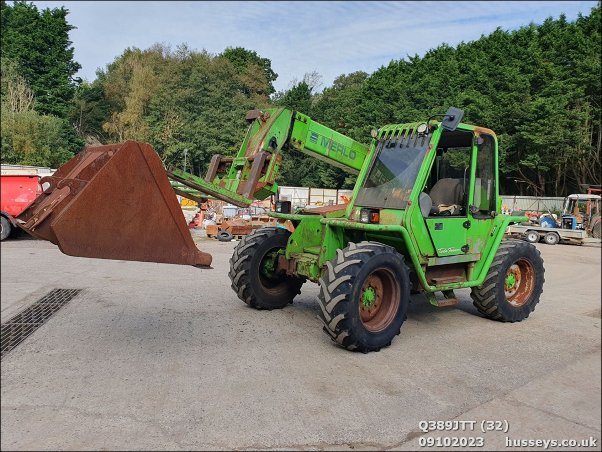 MERLO P287EVT TELEHANDLER & 2 BUCKETS. HOUR CLOCK & FUEL GAUGE U/S - Image 5 of 47