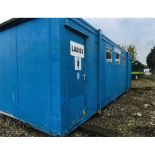 28' X 9' LADIES TOILET. 4 CUBICLES, 4 HANDBASINS. CUPBOARD FOR CLEANING GEAR. SOLD OFFSITE