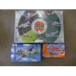 An Airfix 90 Years of Fighters commemorative gift set, an Airfix Red Arrows kit, box a/f, and a