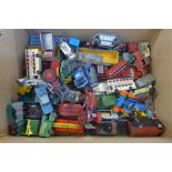 A collection of die-cast model vehicles, majority Matchbox, Lesney, playworn