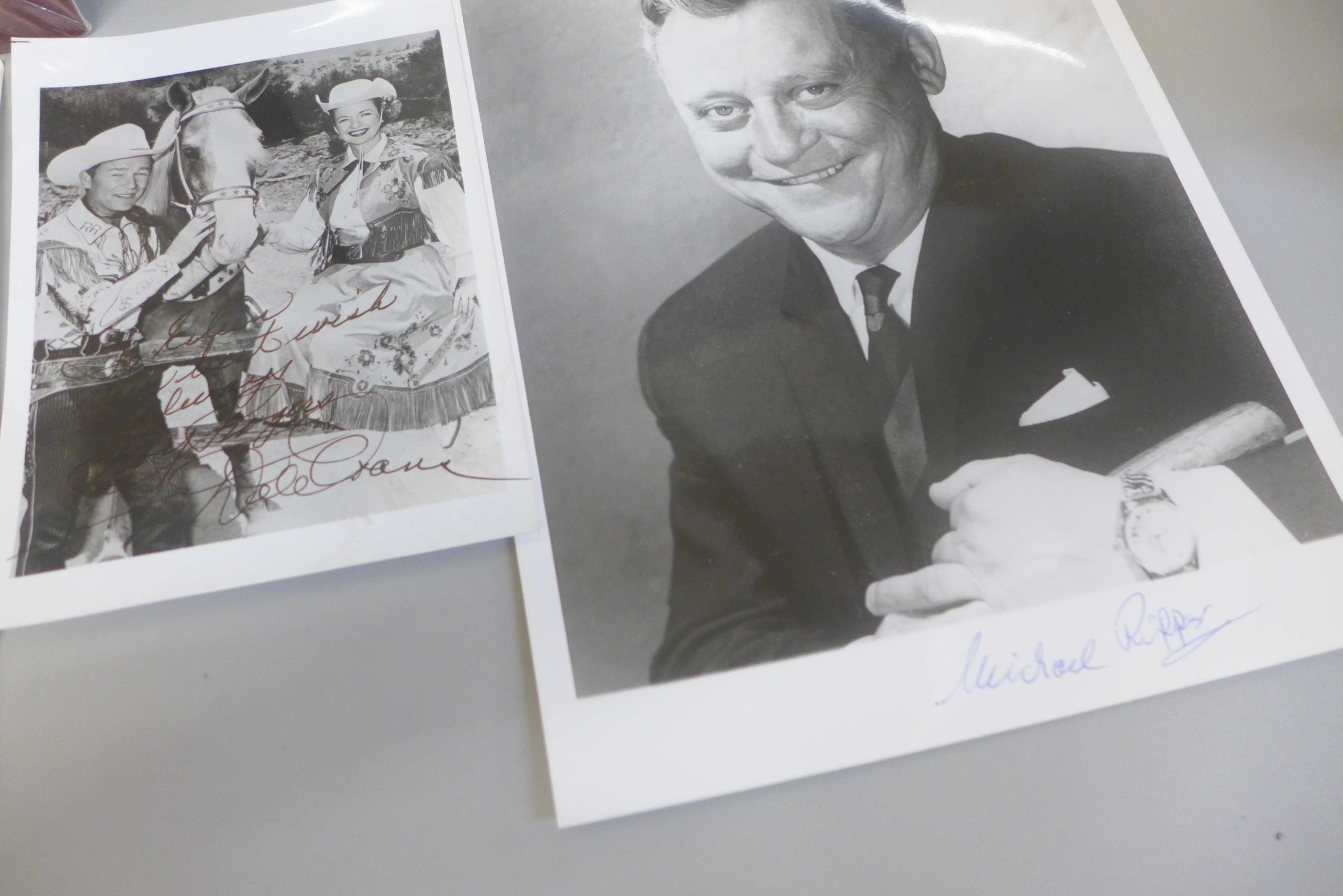 Signed photographs of Mickey Rooney, Red Skelton, Charlton Heston, etc., (6) - Image 3 of 4