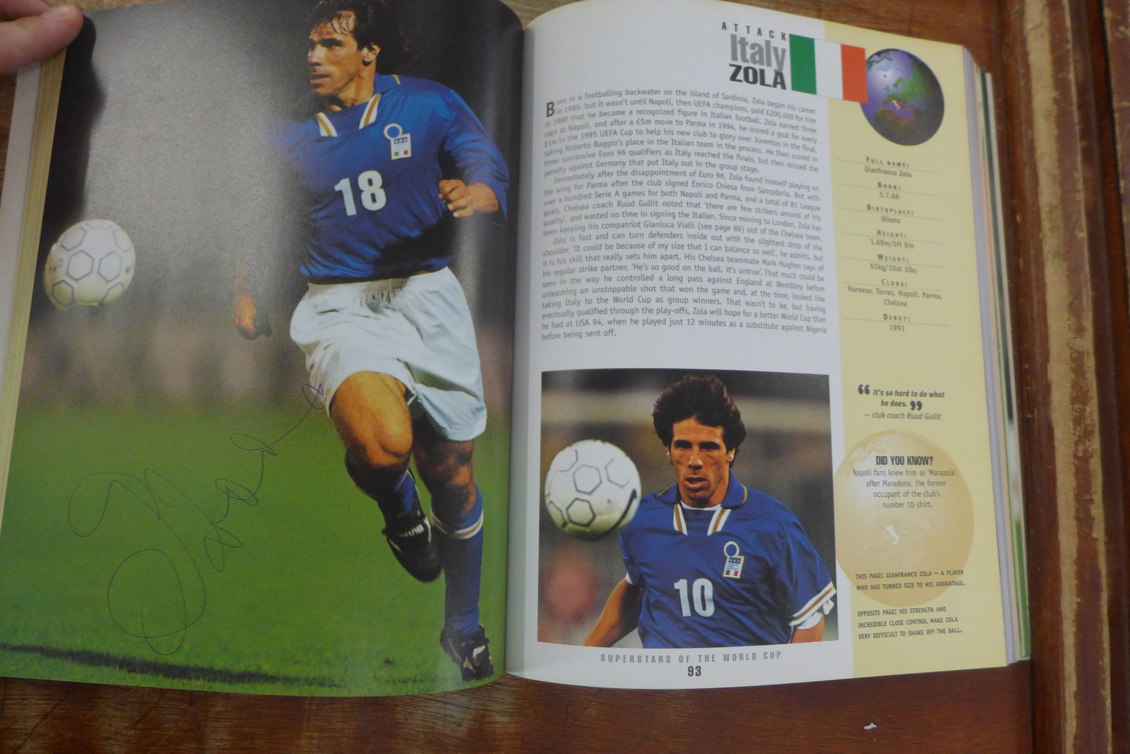 World Cup book signed by Schmeichel, Zola, Ince, Vialli, etc. - Image 2 of 4