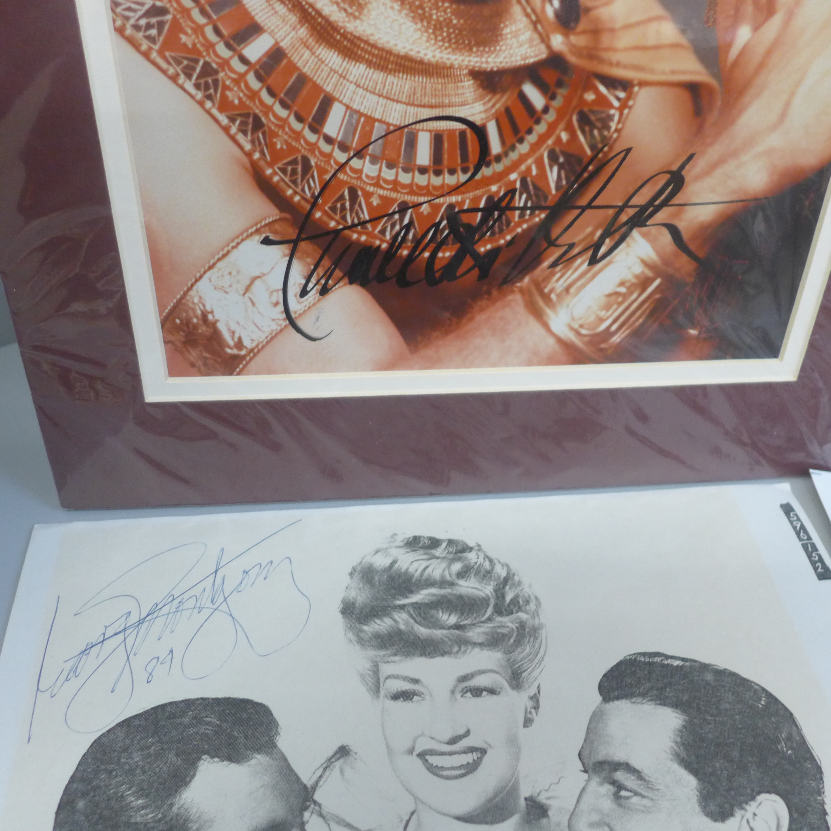 Signed photographs of Mickey Rooney, Red Skelton, Charlton Heston, etc., (6) - Image 2 of 4
